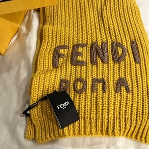 Never used Fendi wool scarf.